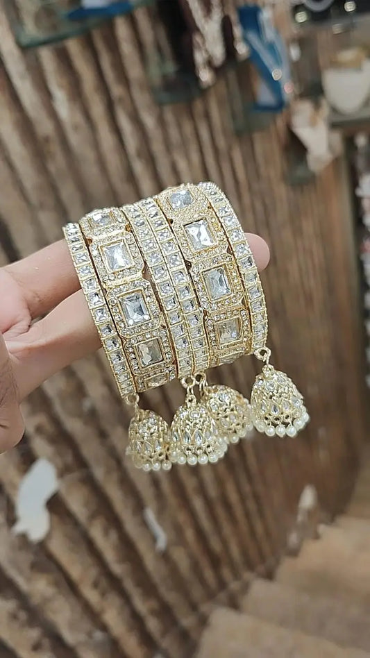 LUXE JEWEL MILLE SQUARE KUNDAN JHUMAR SET LUXE JEWEL